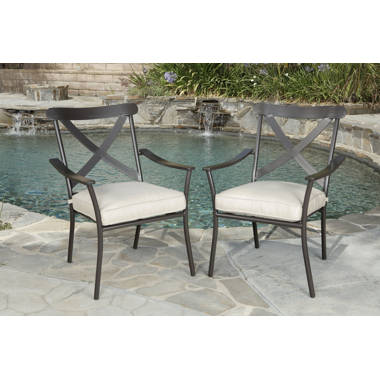 Gracie Oaks Dashayla Powder Coated Aluminum Outdoor Stackable